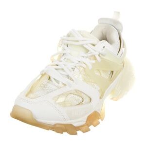 Balenciaga Women's White and Tan Sneakers